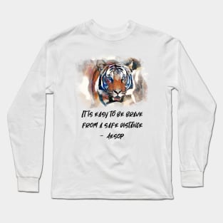 Aesop Satire: Bravery. Words of Wisdom Collection Long Sleeve T-Shirt